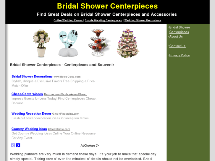 www.bridalshowercenterpieces.org