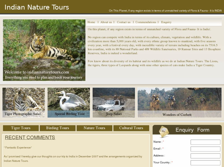 www.indiannaturetours.com