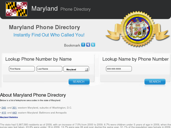 www.marylandphonedirectory.org