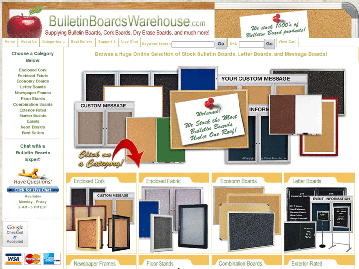 www.bulletinboardswarehouse.com