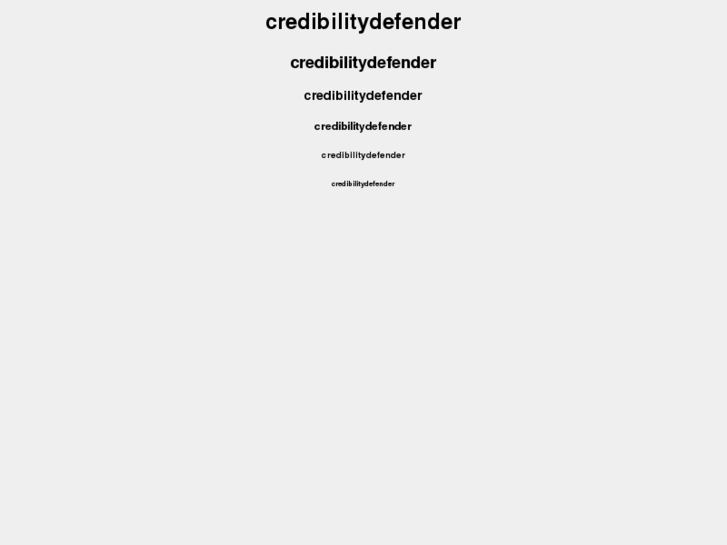 www.credibilitydefender.com