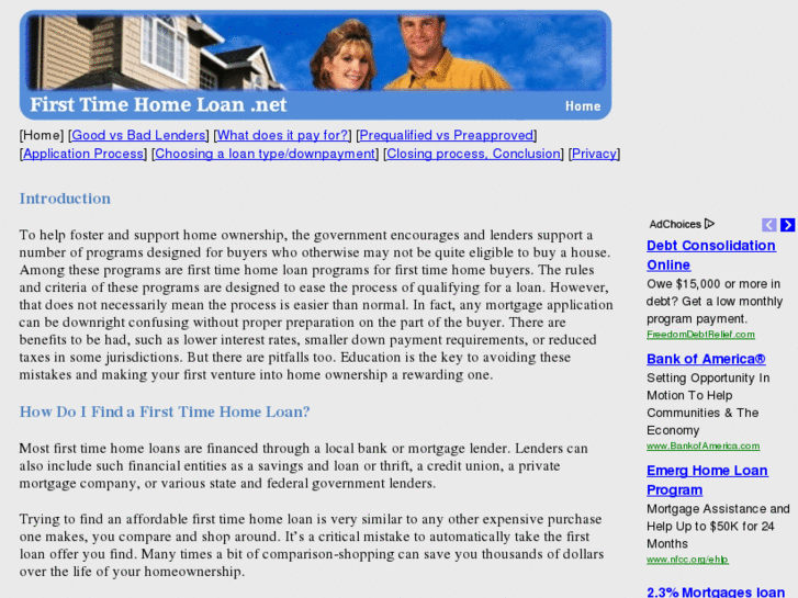 www.firsttimehomeloan.net