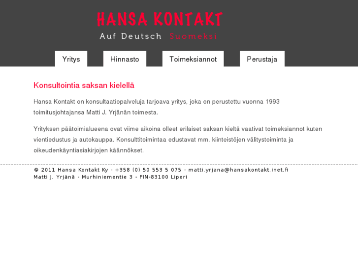 www.hansakontakt.com