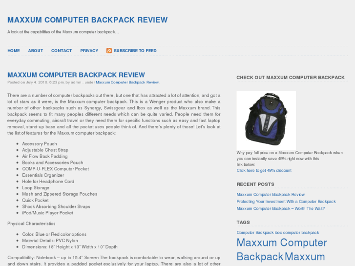 www.maxxumcomputerbackpacks.com