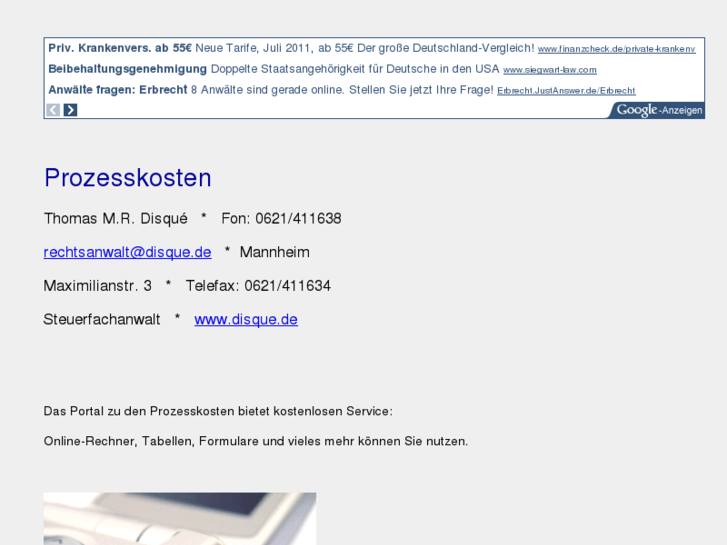 www.prozesskosten.net