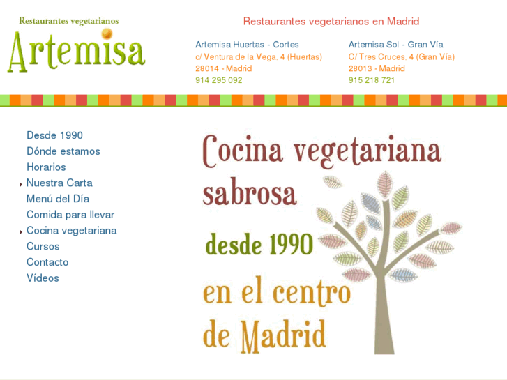 www.restaurantevegetarianoartemisa.com