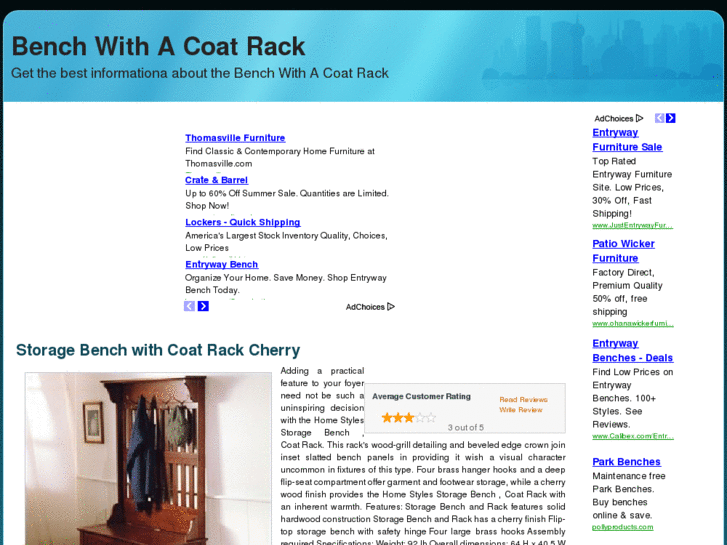 www.benchwithcoatrack.com