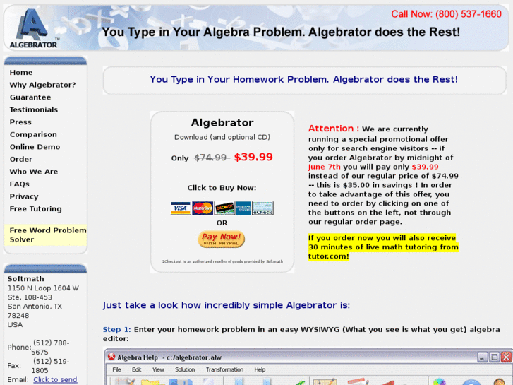 www.algebra-software.net