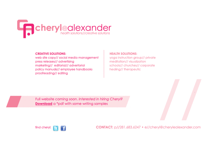 www.cherylealexander.com