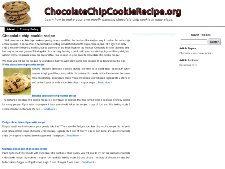 www.chocolatechipcookierecipe.org