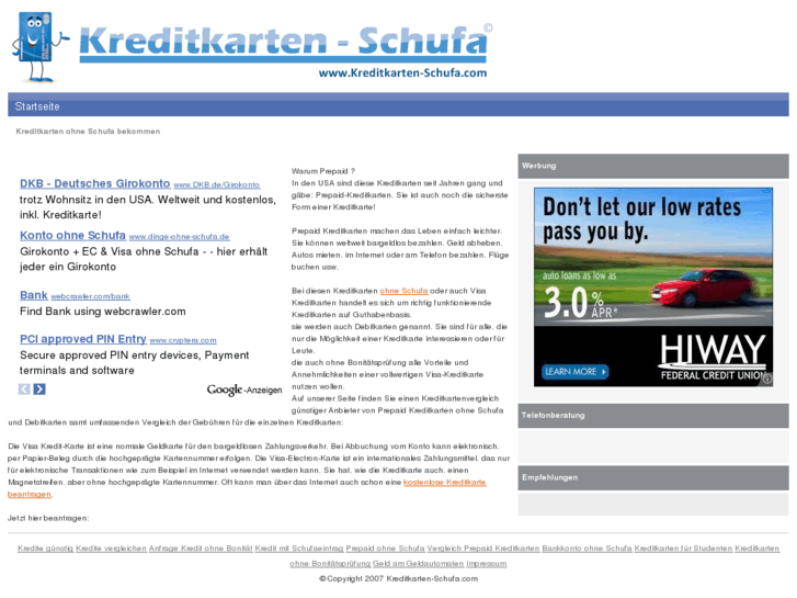 www.kreditkarten-schufa.com