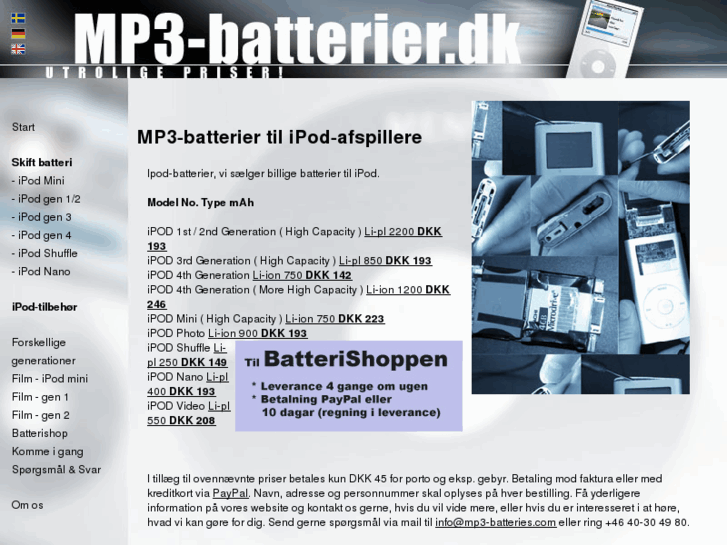 www.mp3-batterier.dk