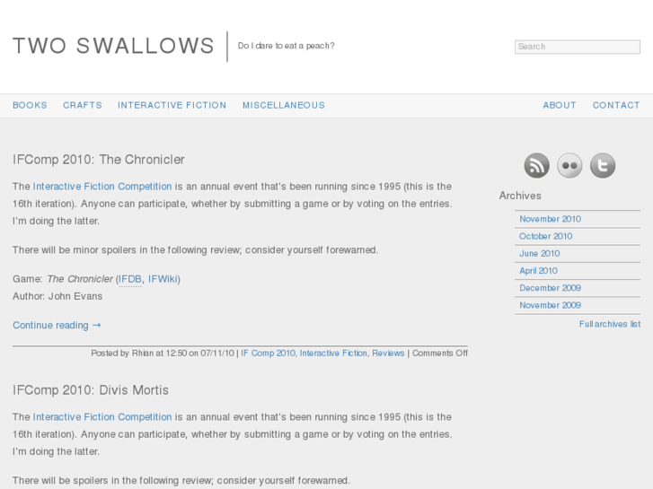 www.twoswallows.com