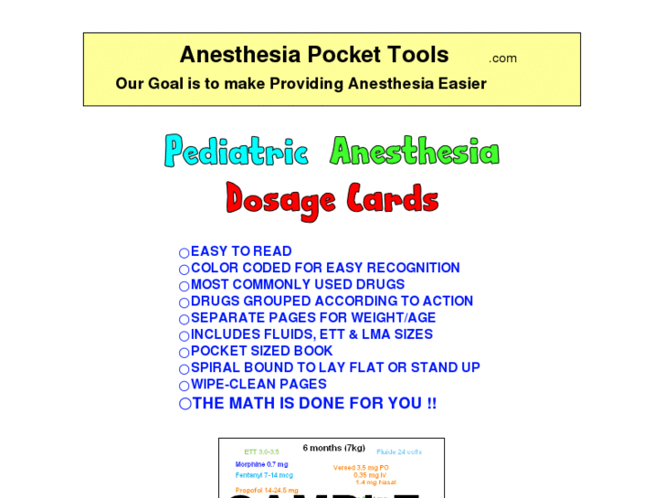 www.anesthesiapockettools.com