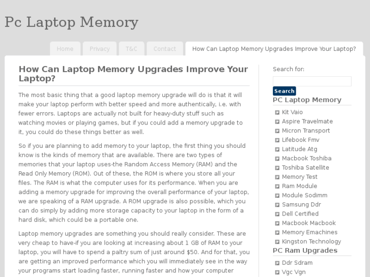 www.pclaptopmemory.com