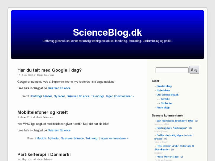 www.scienceblog.dk