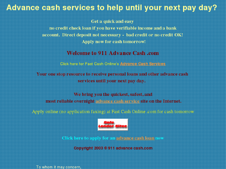 www.911advancecash.com