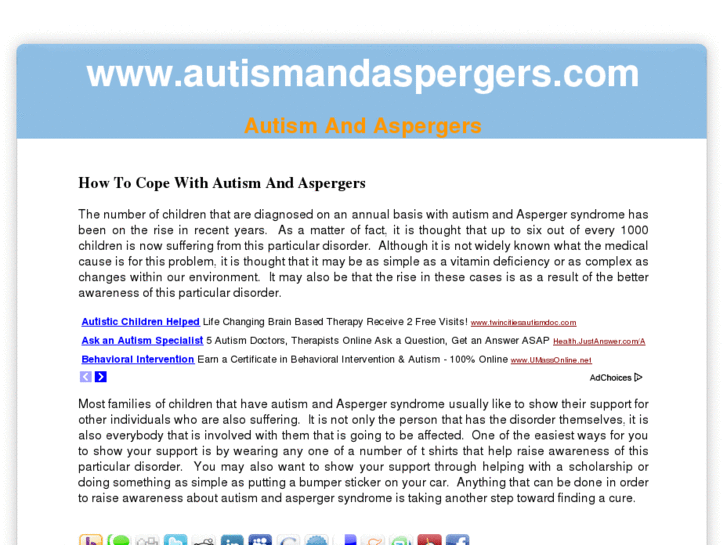 www.autismandaspergers.com