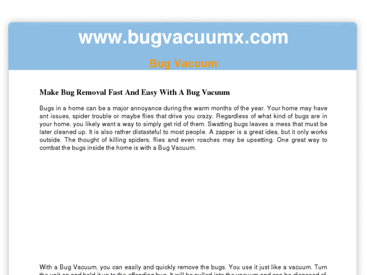 www.bugvacuumx.com