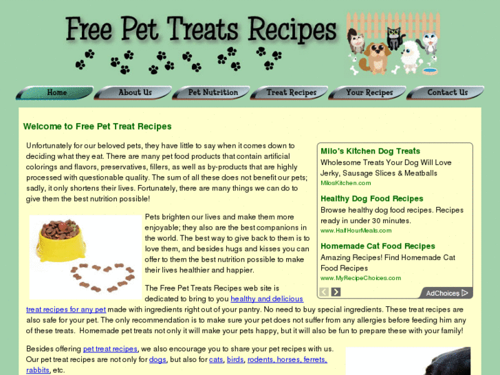 www.free-pet-treats-recipes.com