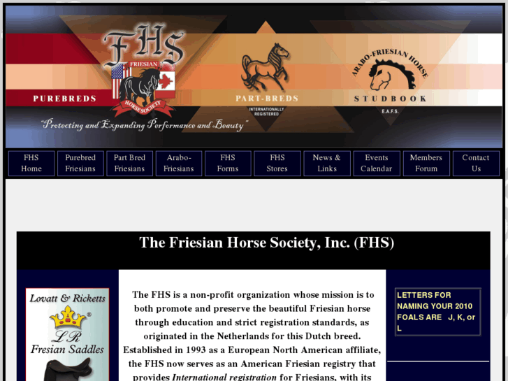 www.friesianhorsesociety.com