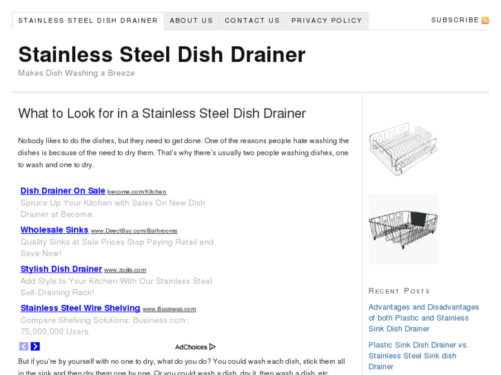 www.stainlesssteeldishdrainer.net