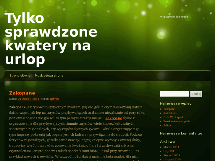 www.tylkosprawdzonenoclegi.pl