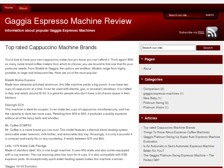 www.gaggiaespressomachinereview.com