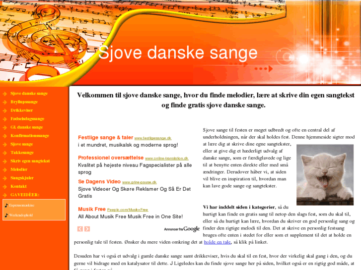 www.sjovedanskesange.dk