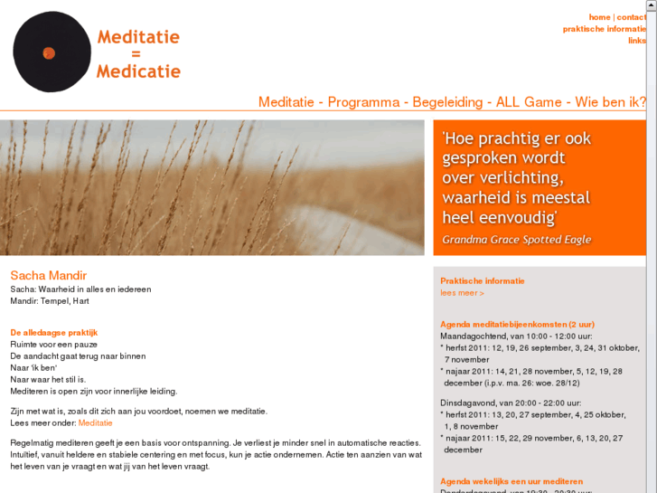 www.meditatieismedicatie.nl