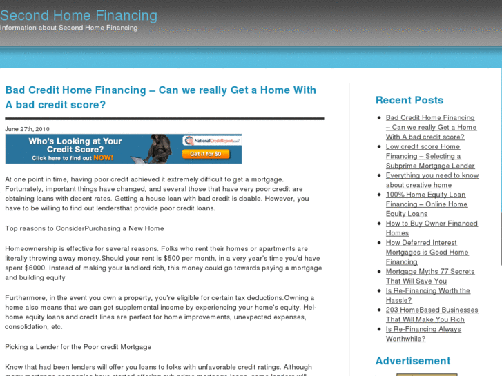 www.secondhomefinancing.info