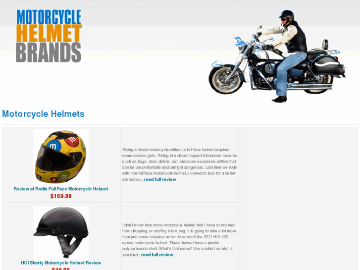 www.motorcyclehelmetbrands.com