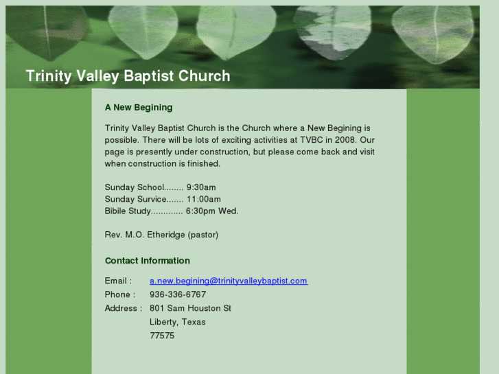 www.trinityvalleybaptist.com