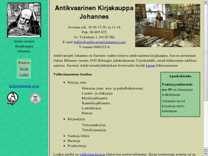 www.antikvariaattijohannes.com