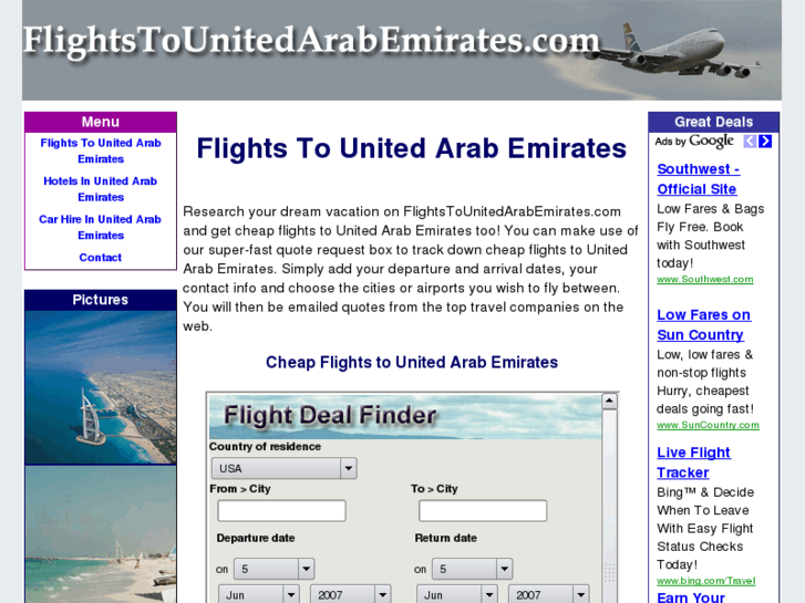 www.flightstounitedarabemirates.com