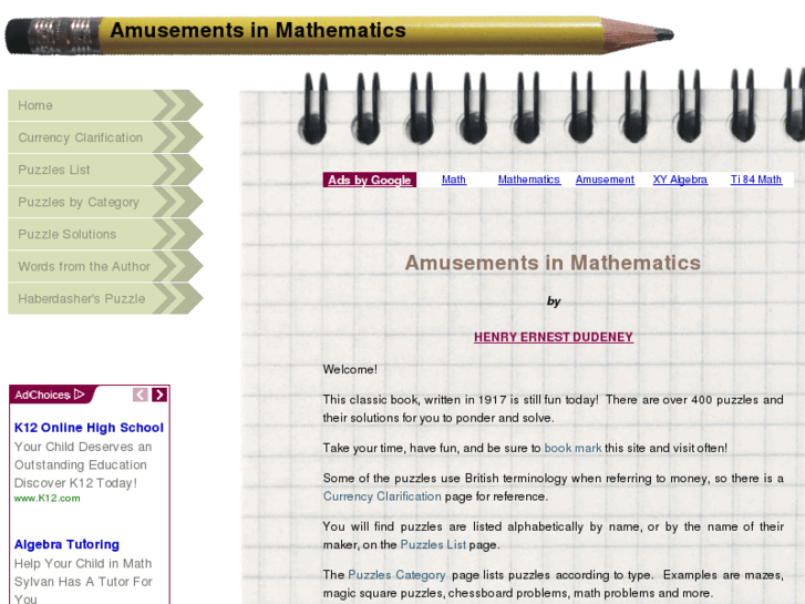 www.amusementsinmathematics.com