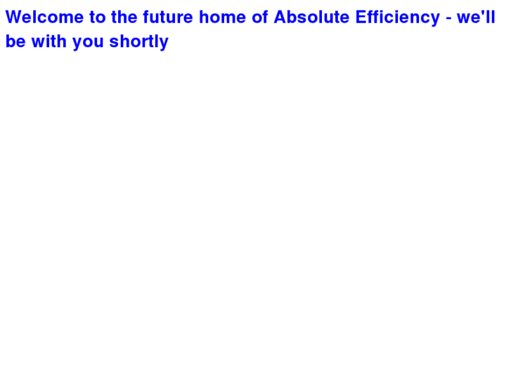 www.absoluteefficiency.net