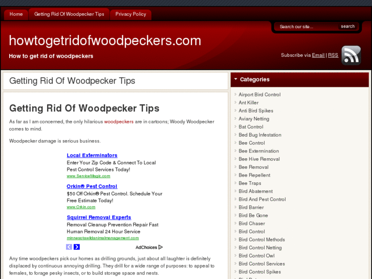 www.howtogetridofwoodpeckers.com