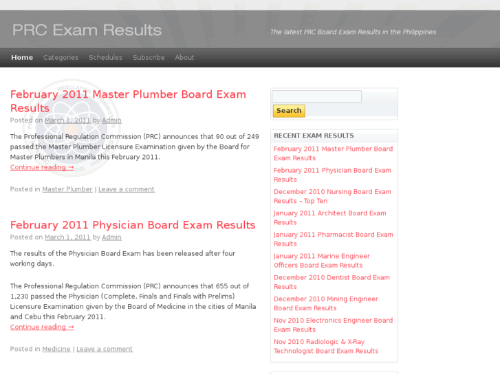 www.prcexamresults.info