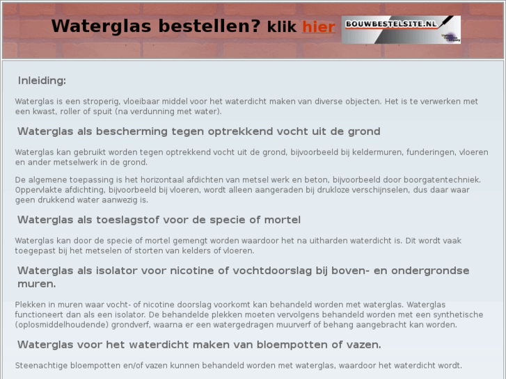 www.waterglas.nl