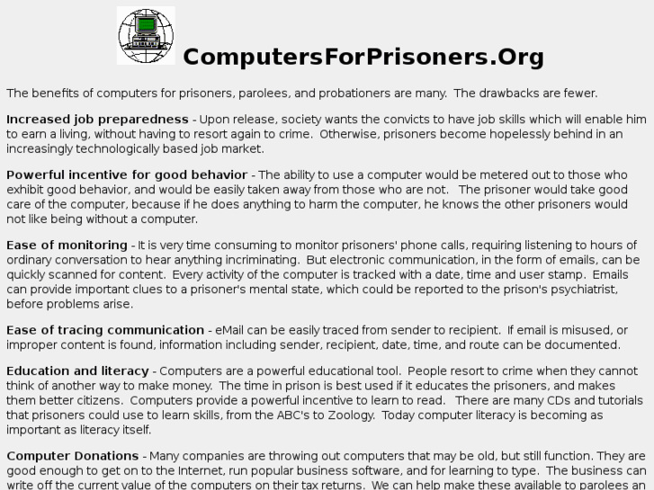 www.computersforprisoners.com