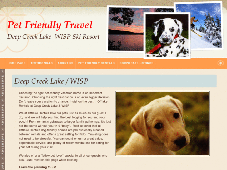 www.petfriendlyrentalsdeepcreeklake.com