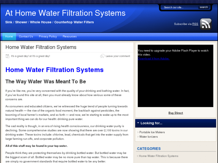 www.athomewaterfiltrationsystems.com