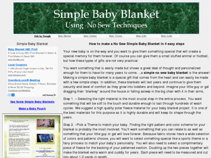 www.simplebabyblanket.com