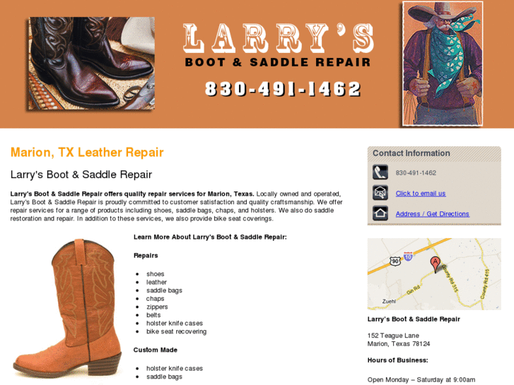 www.larrysbootandsaddlerepair.com