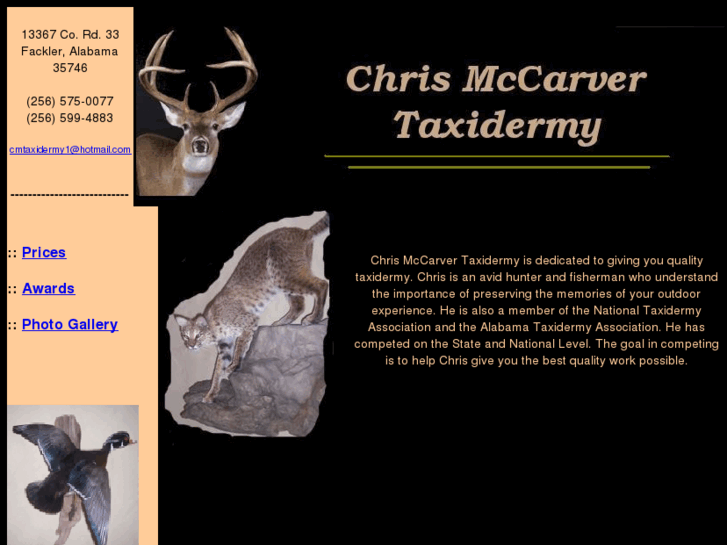 www.chrismccarvertaxidermy.com