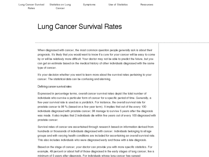 www.lungcancersurvivalrates.org