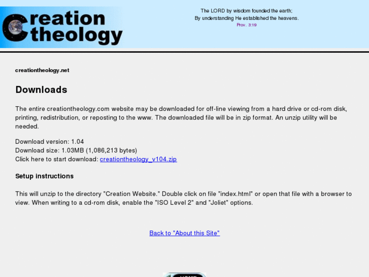 www.creationtheology.net