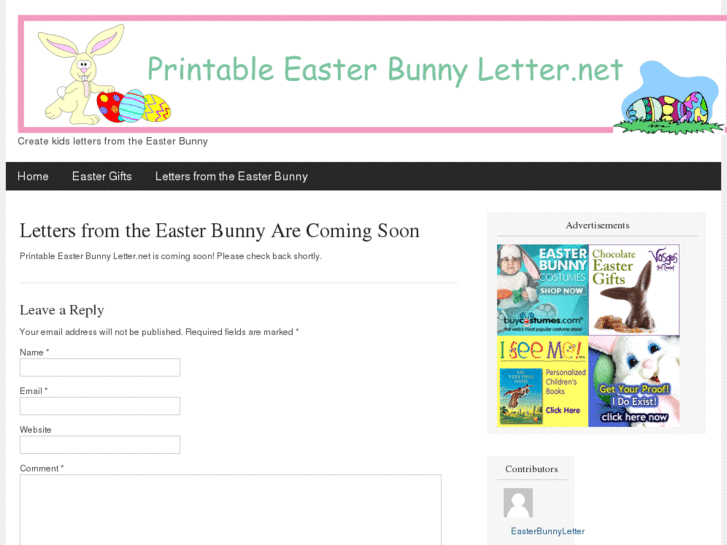 www.printableeasterbunnyletter.net