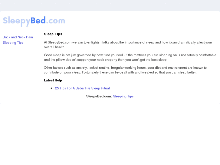 www.sleepybed.com